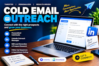 do cold email outreach, linkedin outreach and b2b lead generation