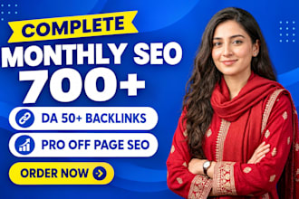 provide monthly SEO package with contextual backlinks