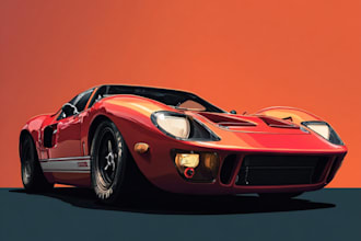 turn your car photo into beautiful digital artwork