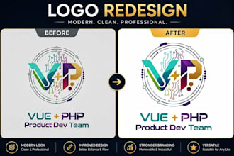 do professionally redesign and refine your existing logo