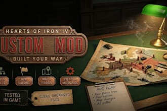create a custom hoi4 mod with focus trees, events and new nations