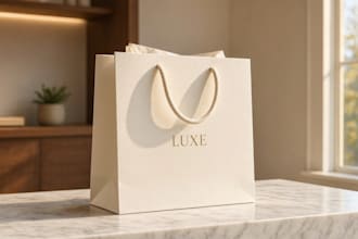 design modern and attractive paper shopping bags