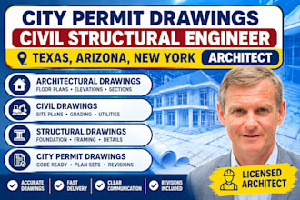 city permit drawings,civil structural engineer,texas arizona, new york architect