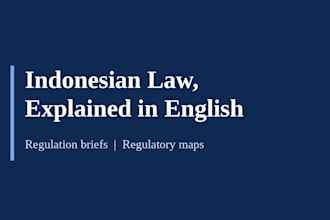 write an english legal memo on indonesian law and regulations