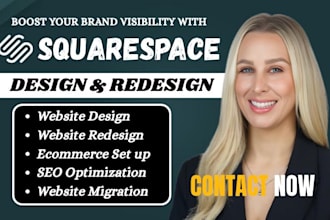 build squarespace website design, squarespace redesign, square website design