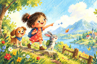 draw children story book illustration children story book illustration
