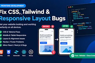 fix CSS, tailwind and responsive layout bugs