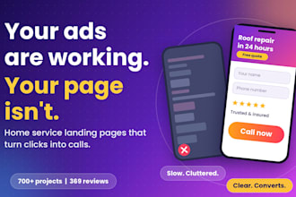design a high converting landing page for home service companies