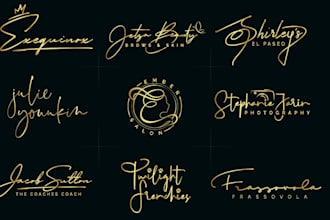 design artistic signature or autograph logo