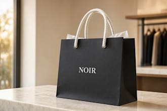 design elegant and modern retail shopping bags