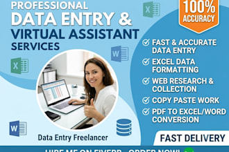 do fast data entry, web research, and copy paste work