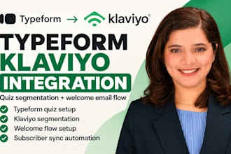 setup typeform klaviyo integration typeform quiz segmentation welcome email flow
