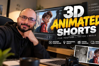 create 3d animated youtube shorts