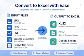 retype scanned documents and images to excel sheet