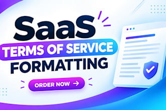 format your saas terms of service document