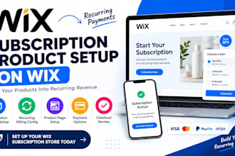 set up wix subscription products and recurring payments