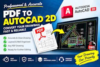 convert PDF drawings to editable autocad dwg files