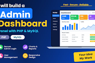 build a PHP mysql admin dashboard