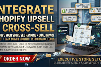 setup your store with cross sell and upsell with ranking of your seo store brand