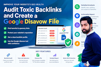 audit and disavow bad backlinks to reduce spam score