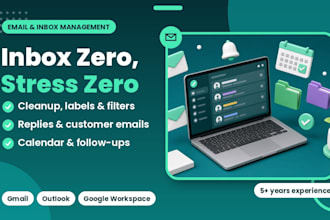 manage your gmail or outlook inbox, email replies and customer support