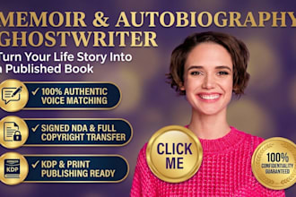 be your memoir ghostwriter, autobiography and life story book writer