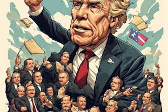 illustrate clever political commentary and humorous cartoons