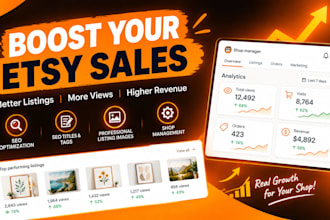 be your etsy shop manager and optimize your product listings