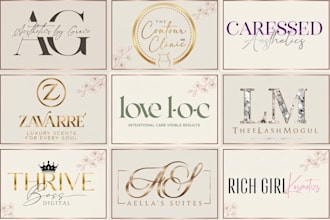 design femininie, beauty, cosmetic, spa, signature logo and branding kit