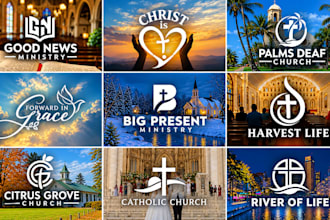 do modern christian, ministry, religious and church logo design for your