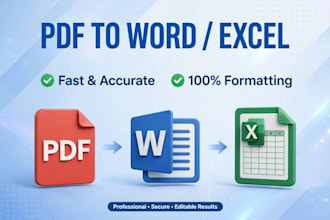 convert PDF to word,excel