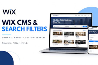 design or fix wix velo cms dynamic pages and search filters