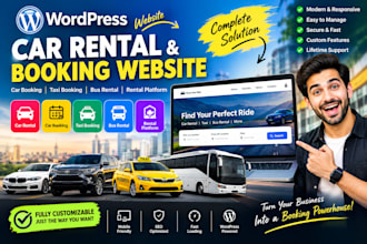 build car rental website, car booking website and luxury vehicle rental website