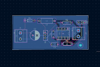 design a custom 2 layered pcb layout and schematic in kicad