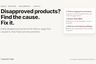 fix google shopping disapproved products and merchant center feed errors