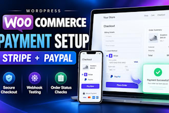 integrate wordpress woocommerce stripe paypal payment gateway