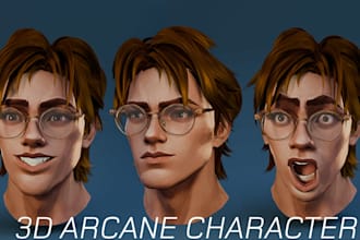create your 3d character in arcane style