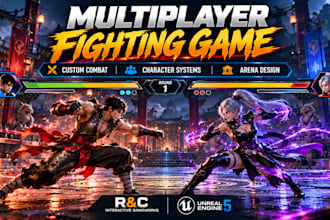 develop a custom 2d or 3d multiplayer fighting game in unreal engine 5