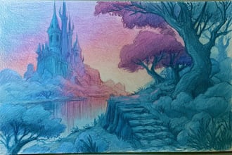 paint fantasy landscape illustrations