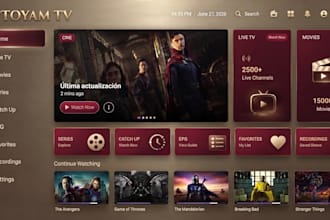 custom branded iptv app for smart tv apple tv samsung tizen with admin panel