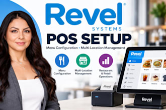 set up revel systems pos and configure restaurant menus