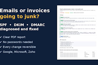 fix emails and invoices going to spam with spf, dkim and dmarc setup