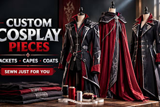 sew a custom fantasy or rpg cosplay costume to your measurement