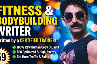write high energy fitness and bodybuilding content