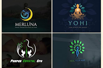 do a stunning yoga logo and wellness design