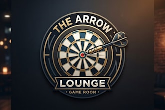 design modern dartboard logo for lounge, game