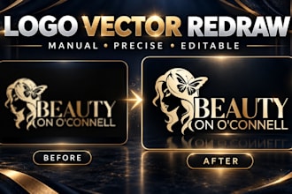 recreate ai logo in vector, redraw and fix blurry details manually