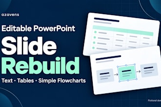 recreate your screenshots or PDF as editable powerpoint slides