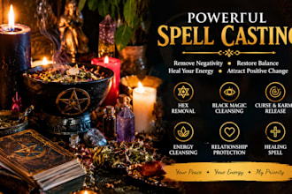 cast instant result spell to remove hex black magic, curse karma, cleanse energy