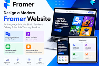 design language schools music teacher driving schools tutoring framer website